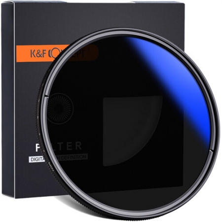 K&F Concept 58mm ND2-ND400 Blue Multi-Coated Variable ND Filter KF01.1401